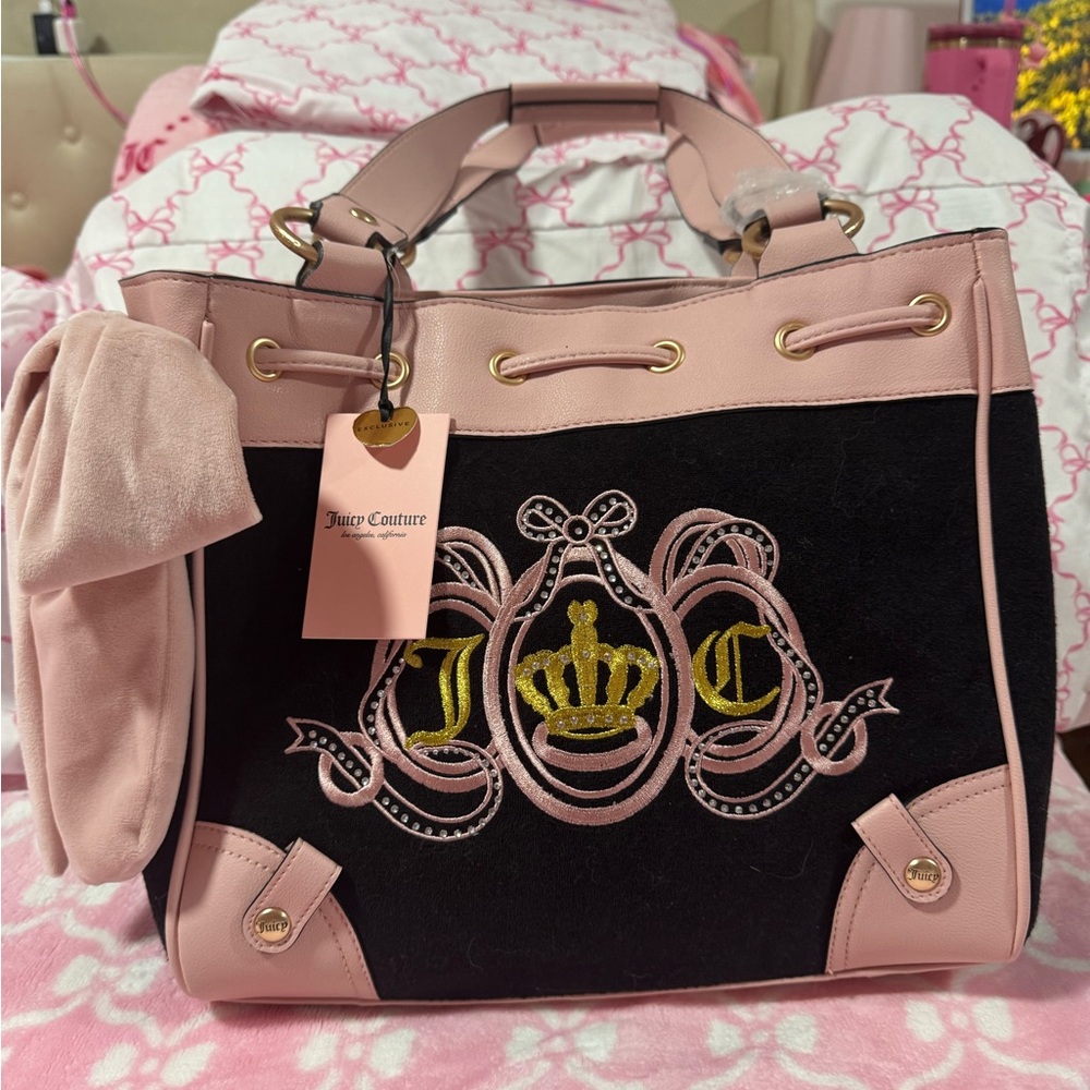 Juicy Couture Pink/Black TOTE NWT LIMITED EDITION